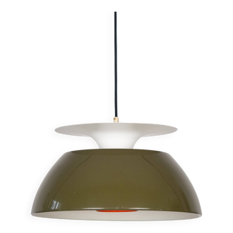 Danish vintage pendant lamp Jutlandia by Jorgen Hoj, Holmegaard, 1980s
