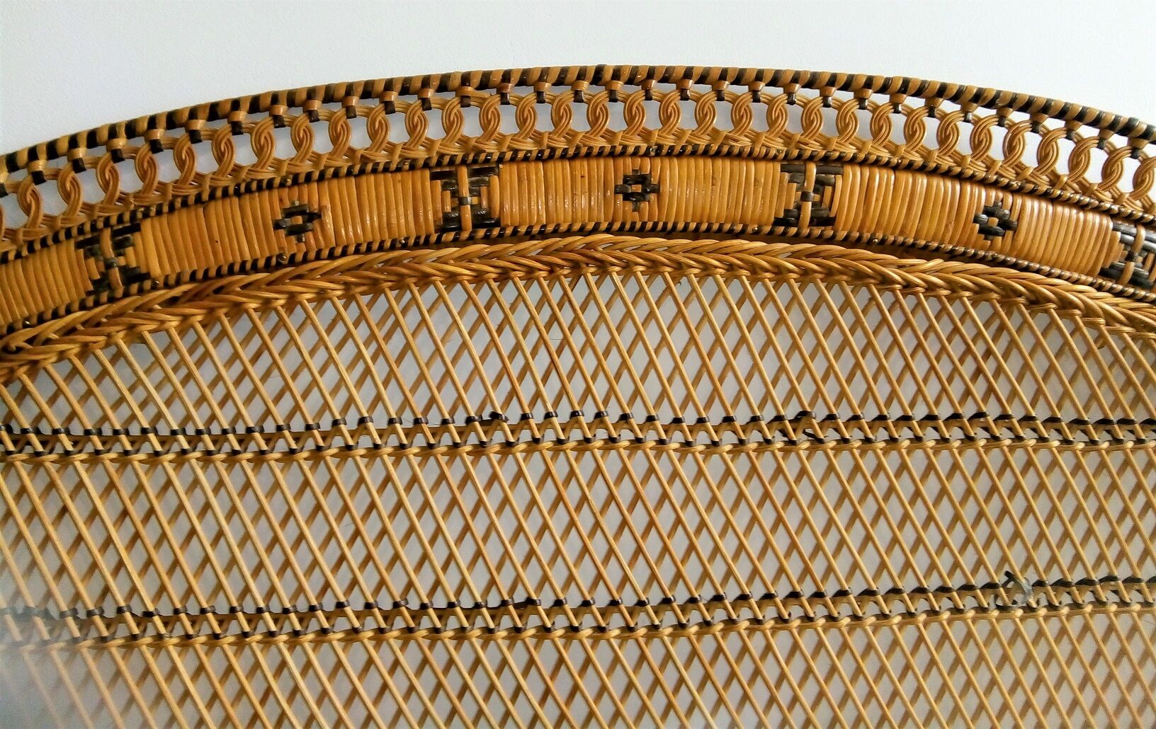 Vintage rattan headboard 160