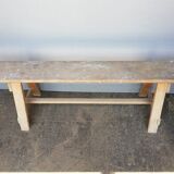 Old solid wood bench Epoque 1940/50