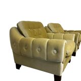 Set of 2 XL vintage single armchairs in space age style.