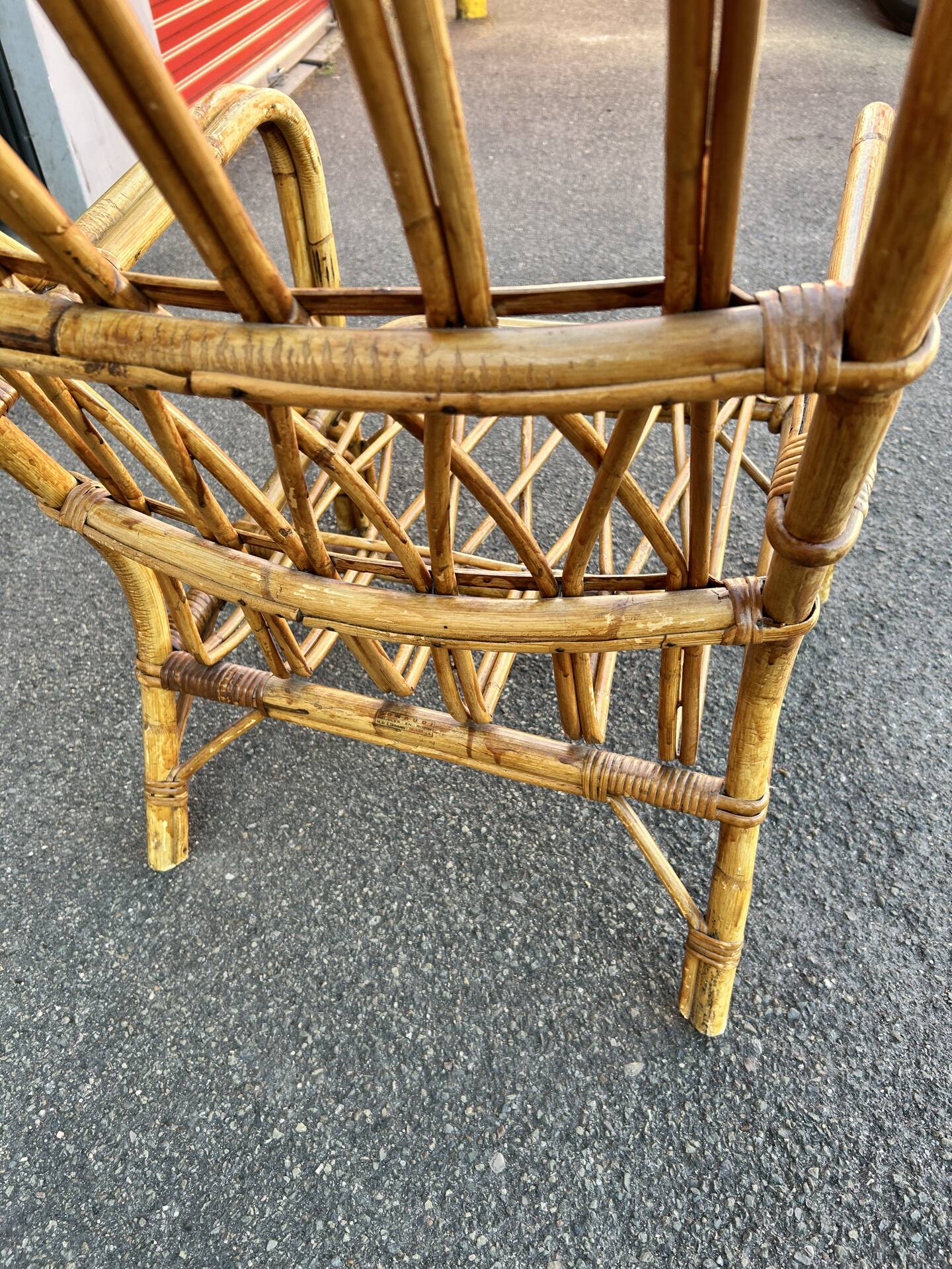 Bonaudi vallauris rattan lounge chair - 1950s/60s