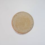Brown ceramic/stoneware bottle with chiseled floral pattern