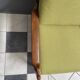 Yellow fabric and wood relax chair 1960s