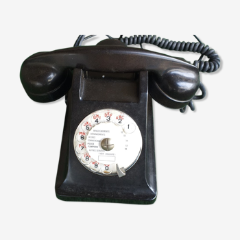 Téléphone bakélite noir de bureau 50/60'