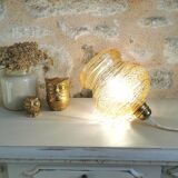 Vintage 60s portable lamp, linen cable.
