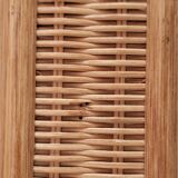 Miroir en rotin vintage 81x58