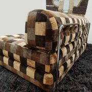 Vintage convertible lounge sofa daybed 1970s 'Checkered'