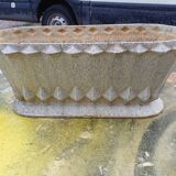 Pair of enamelled cast iron planters from 1900 from Charleville-Mézières