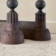 Pair of old vintage steel andirons