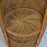 Braided rattan peacock chair