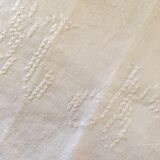 Six damask white towels and embroidered M N.