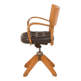 Italian mid-century reclining desk chair, 1950s