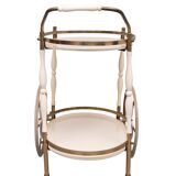 Oval shaped glass tops serving trolley Italy 1950s