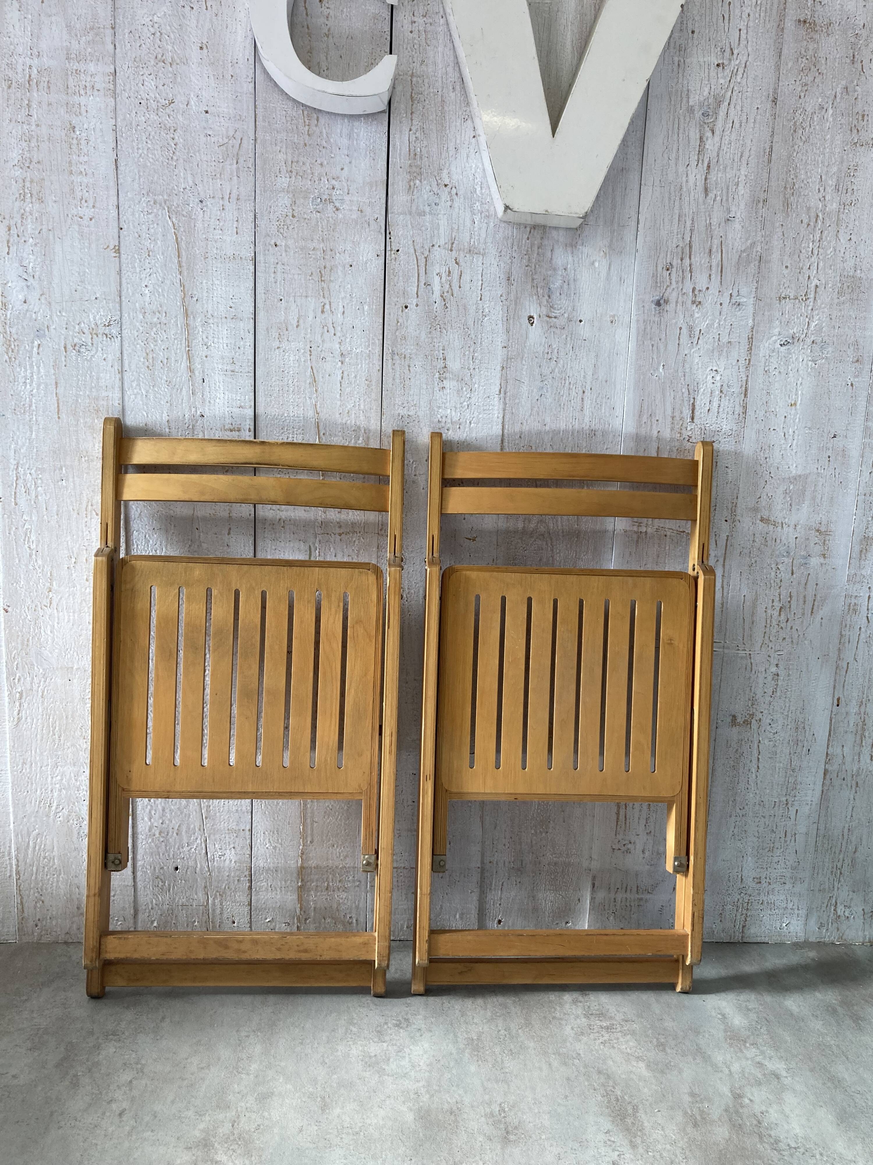 Pair of vintage folding chairs