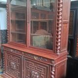 Large Louis XIII bookcase in solid oak