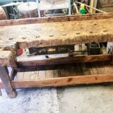 Solid oak carpenter's workbench