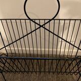 Vintage black wired metal magazine holder