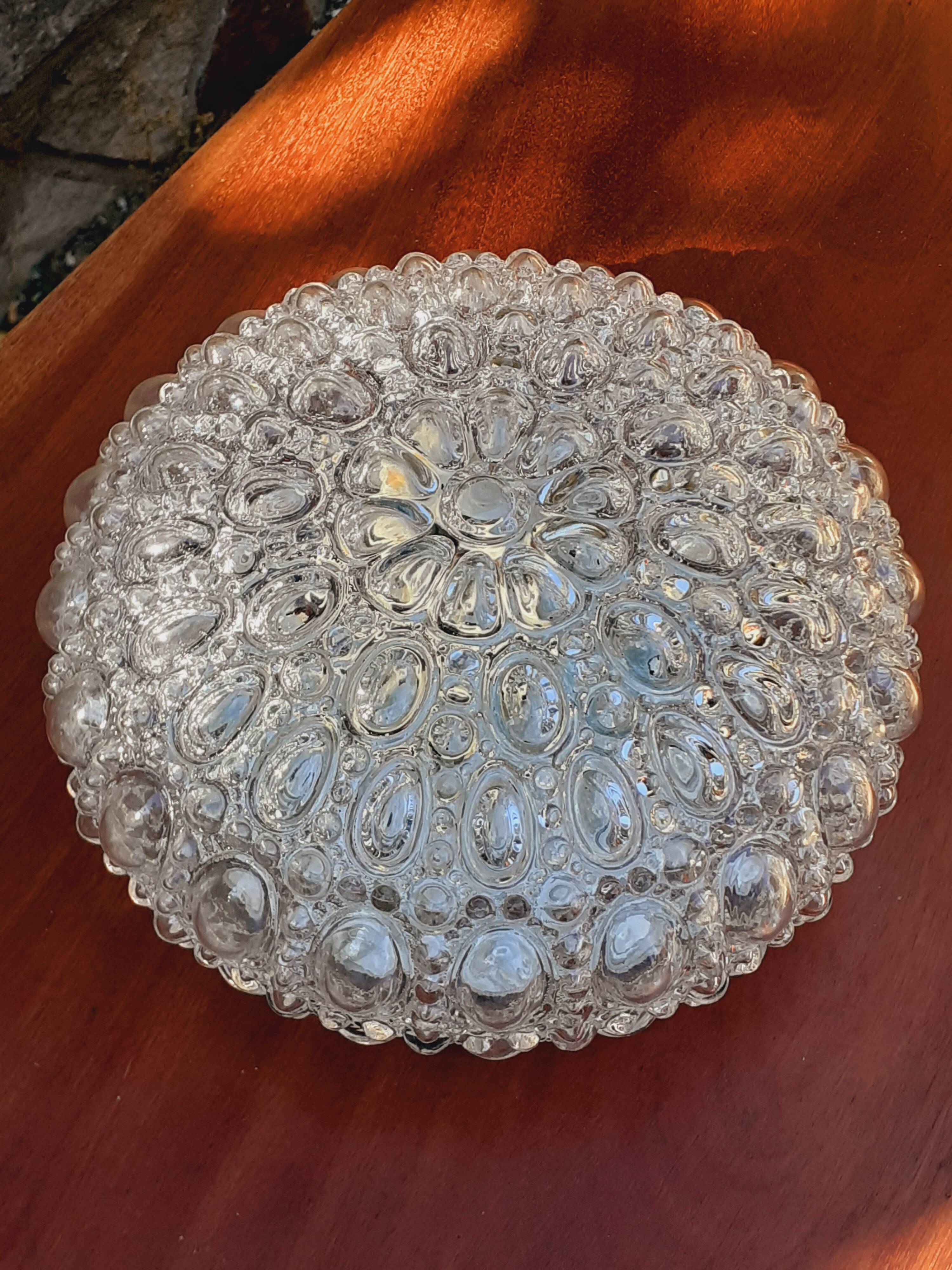 1960s ceiling light moulded glass Limberg