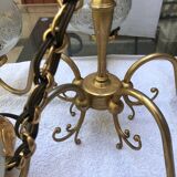 Lustre laiton vintage et ses apiques