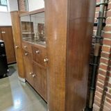 vintage XL art déco grande armoire en bois / bar / vitrine
