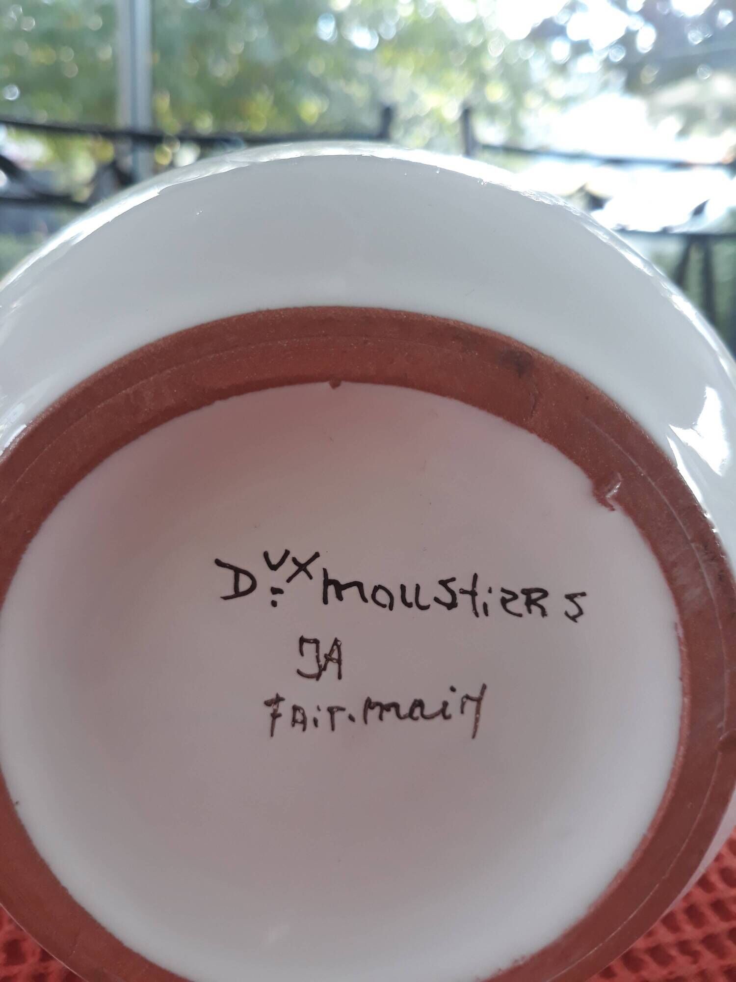 handmade carafe from Moustiers