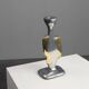 Candleholder and Bowl by David Marshall in Aluminum and Brass, UK 1970s
