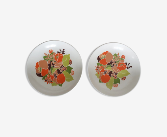 Lot de 2 assiettes plates en mélamine made in France
