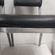 Paire de chaise design vintage 1960 aluminium skaï noir