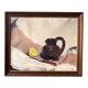 Oil painting still life with vintage lemon