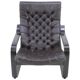 Fauteuil ou chaise longue en cuir finlandais des années 1970.