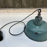 Industrial enamelled hanging lamp, 1960's