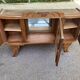 Art Deco sideboard top, low display cabinet in solid wood and mirror from the 1940s.