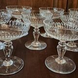 11 old crystal Champagne glasses