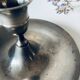 Old silver candle holder
