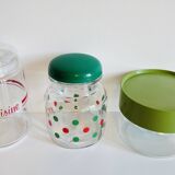 glass and colored kitchen jars