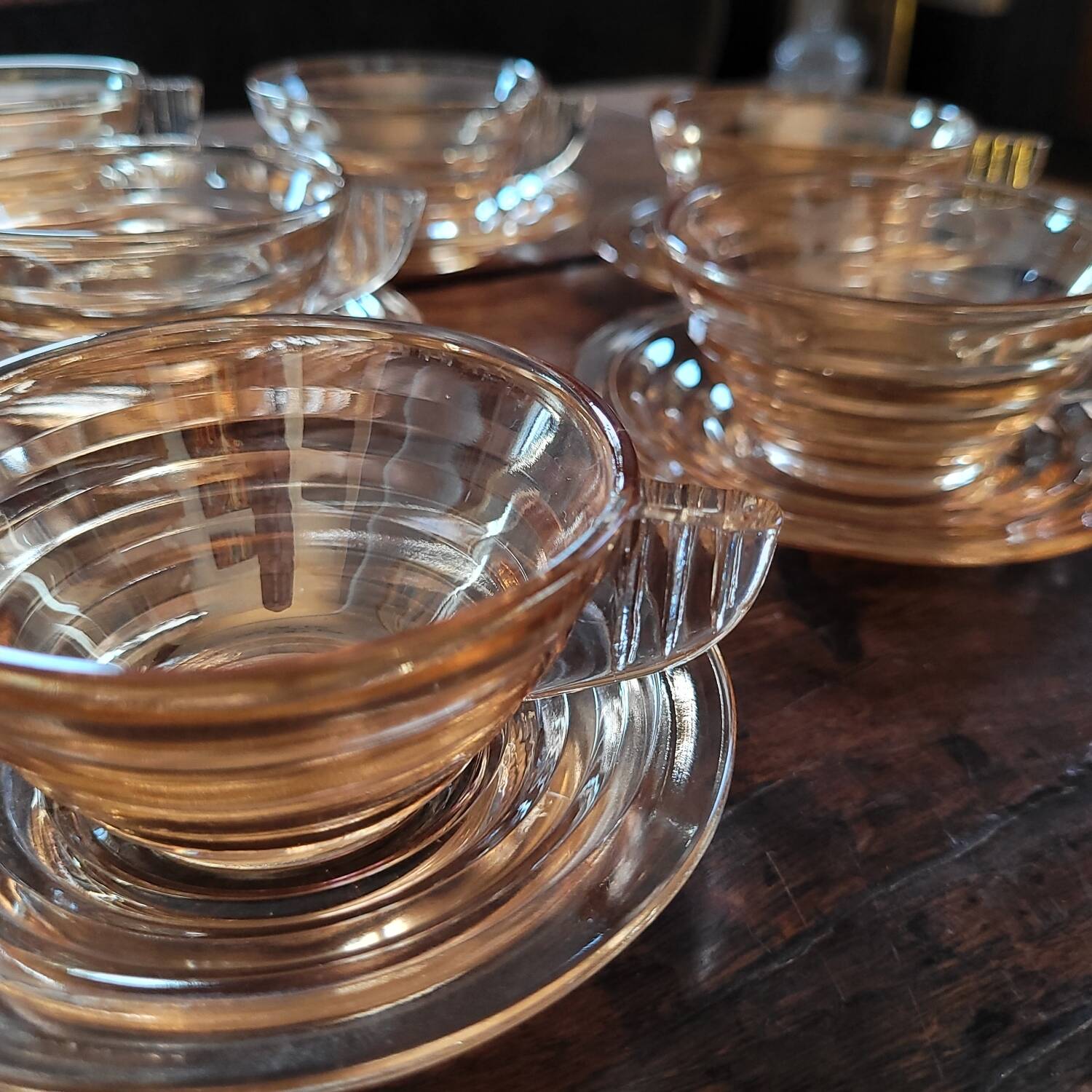 Vintage Gondolo coffee set - 6 cups and saucers, 70s style -