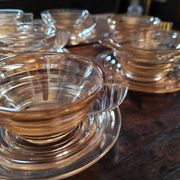 Vintage Gondolo coffee set - 6 cups and saucers, 70s style -