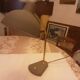 Orientable desk lamp 1960s metal gold metal stem