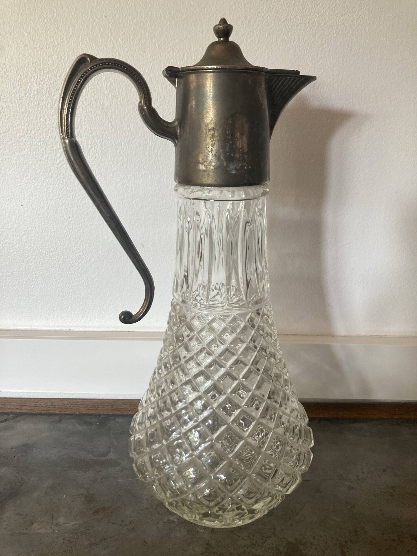 Glass and Silver Jug
