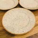 assiettes à dessert Tulowice Poland vintage grès moucheté