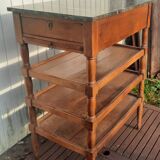 4-shelf marble top cabinet