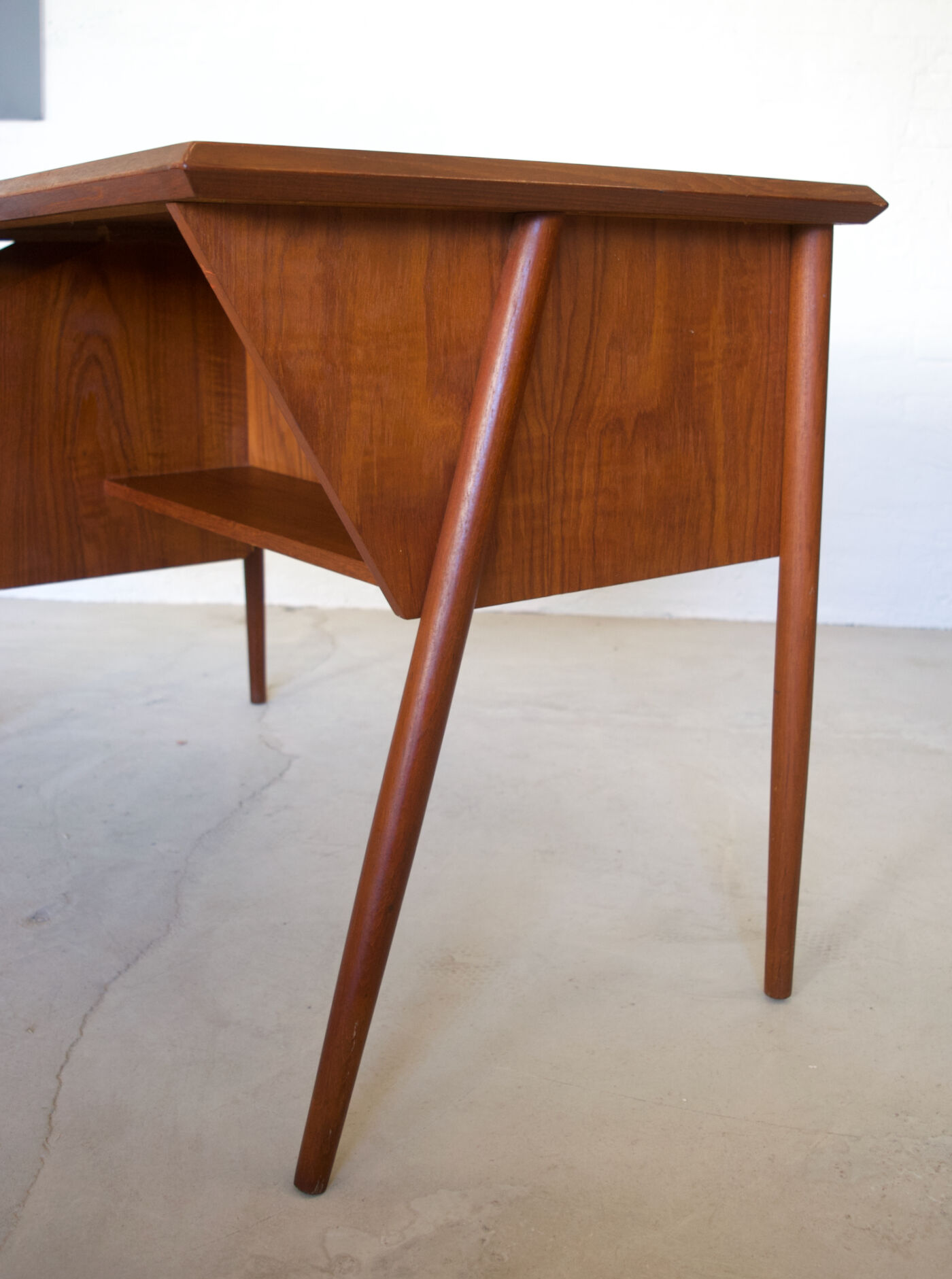 Danish Teak Desk By Gunner Nielsen for Tibergaard