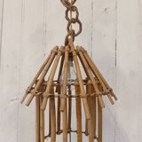 Vintage rattan pendant light