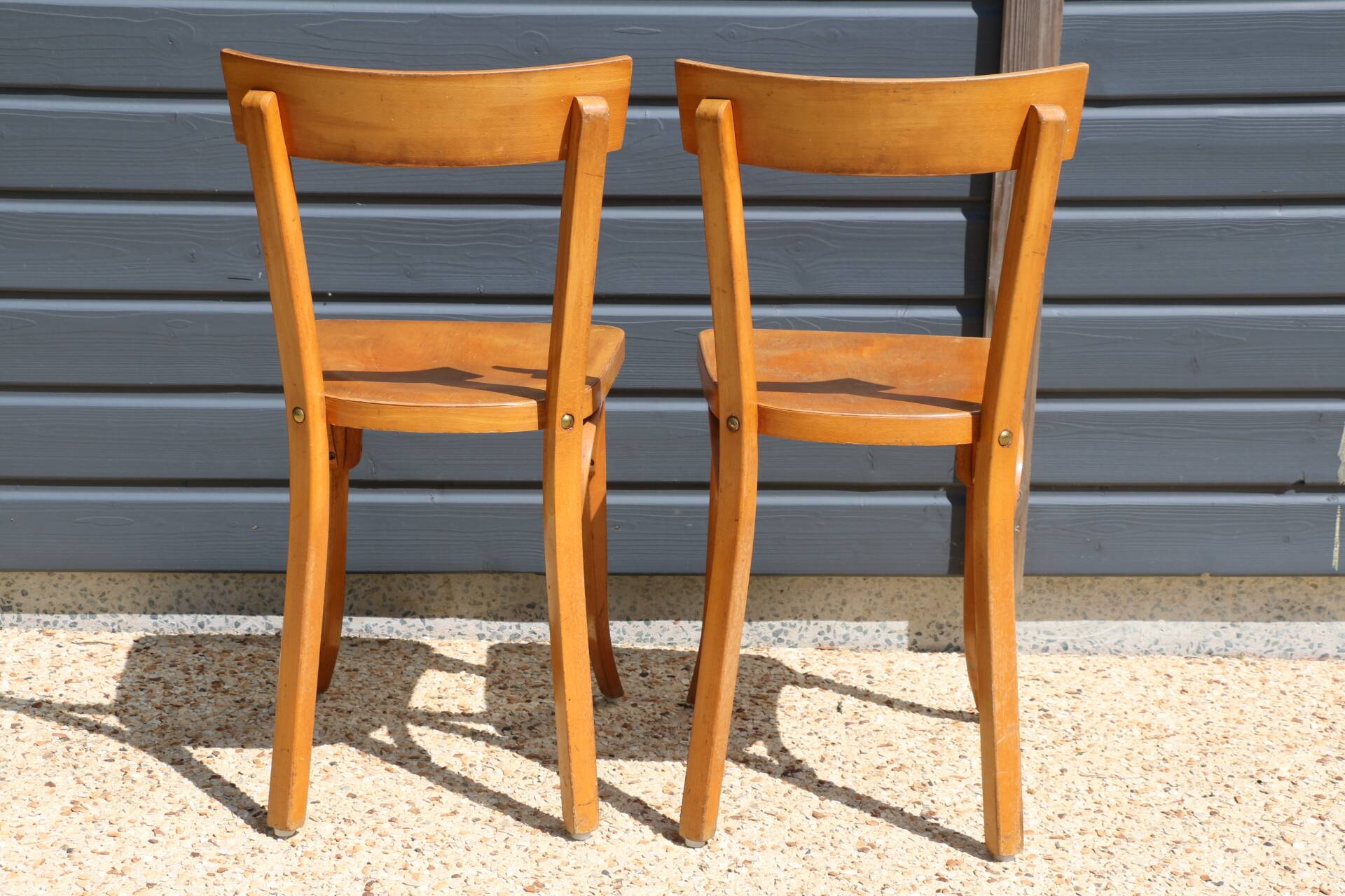 2 BAUMANN chairs No. 21 in light beech