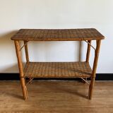 Vintage rattan shelf, console