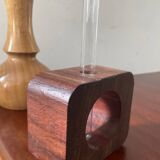 Duo of Scandinavian soliflores in wood and glass