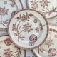 5 grandes assiettes anciennes en Terre de fer marron - Grand Dépôt Paris