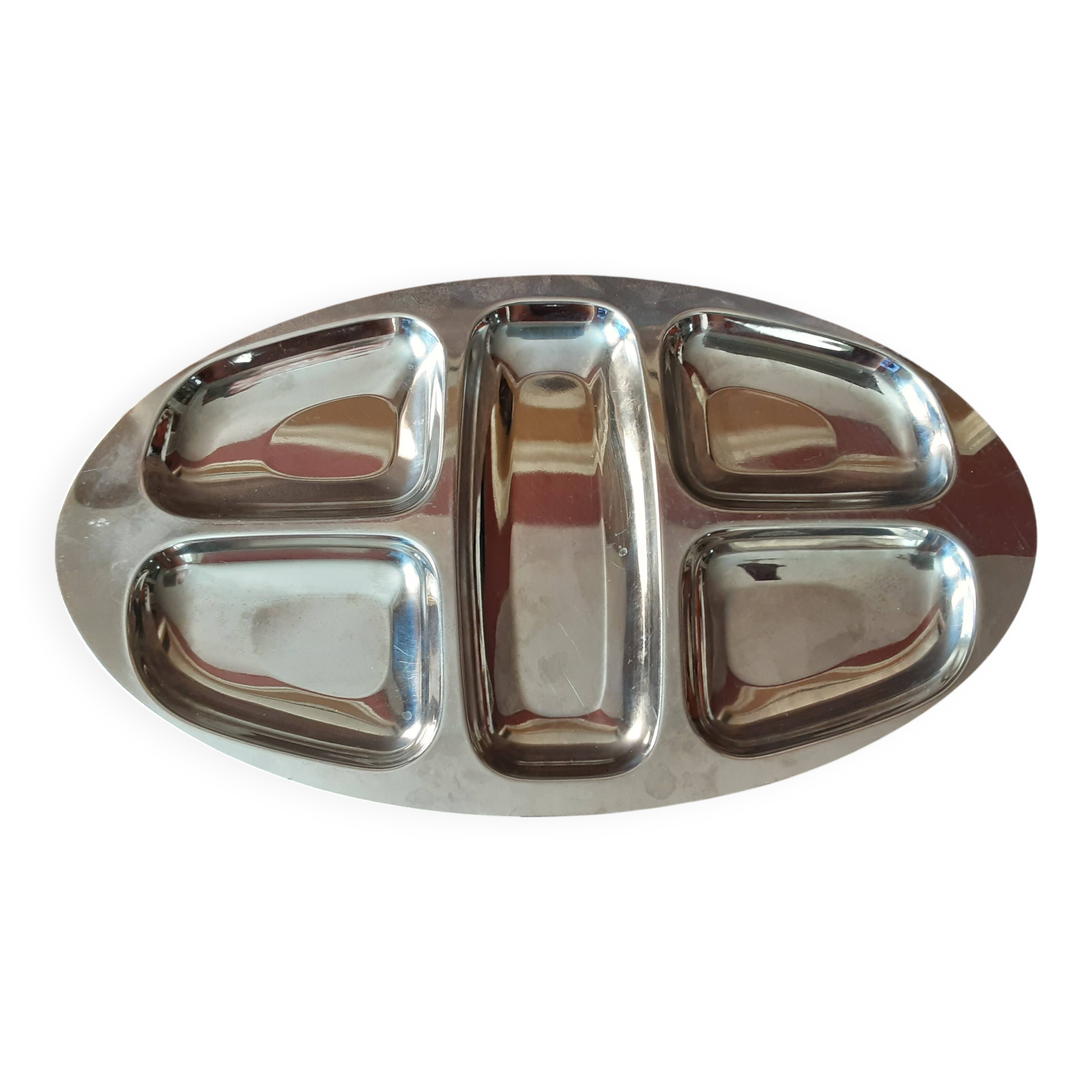 Vintage metal compartment dish