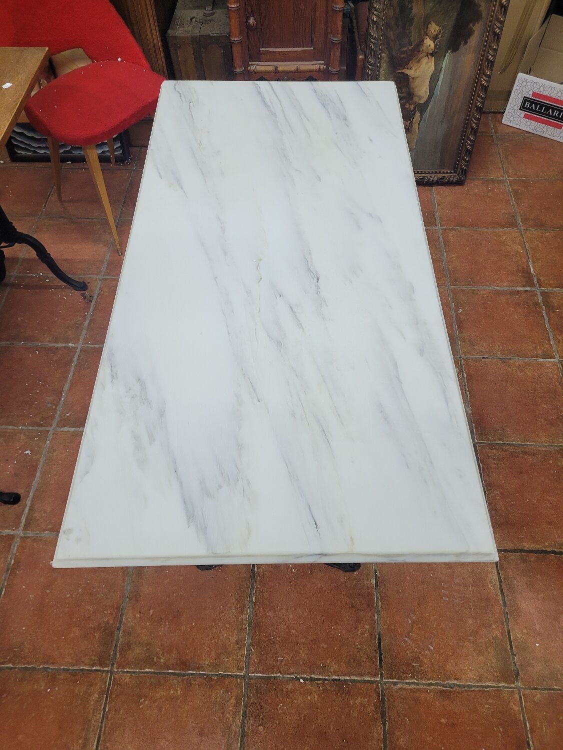 Bistro table with marble top