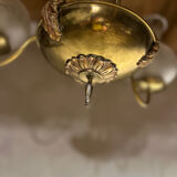 Chandelier with 3 arms in brass 1950/60